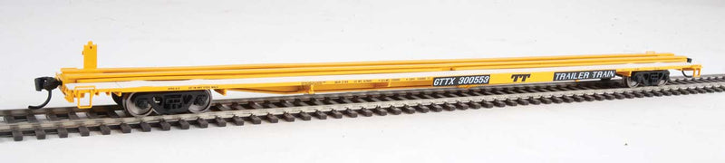 WalthersMainline 910-5521 85' General American G85 Flatcar - Ready to Run -- GTTX (Yellow)