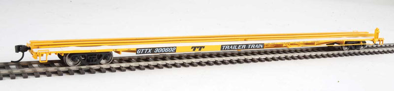 WalthersMainline 910-5522 85' General American G85 Flatcar - Ready to Run -- GTTX (Yellow)