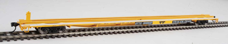 WalthersMainline 910-5522 85' General American G85 Flatcar - Ready to Run -- GTTX (Yellow)