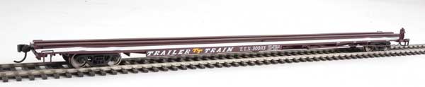 WalthersMainline 910-5536 85' General American G85 Flatcar - Ready to Run -- TTX (Brown)