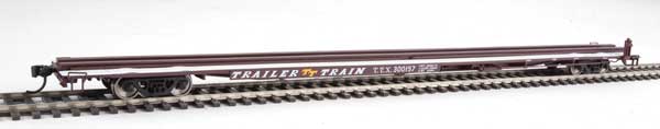 WalthersMainline 910-5537 85' General American G85 Flatcar - Ready to Run -- TTX (Brown)