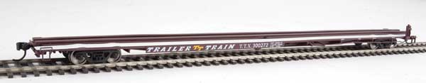 WalthersMainline 910-5538 85' General American G85 Flatcar - Ready to Run -- TTX (Brown)