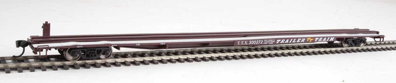 WalthersMainline 910-5538 85' General American G85 Flatcar - Ready to Run -- TTX (Brown)