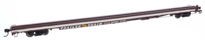 WalthersMainline 910-5565 85' General American G85 Flatcar - Ready to Run -- TTX (Brown)