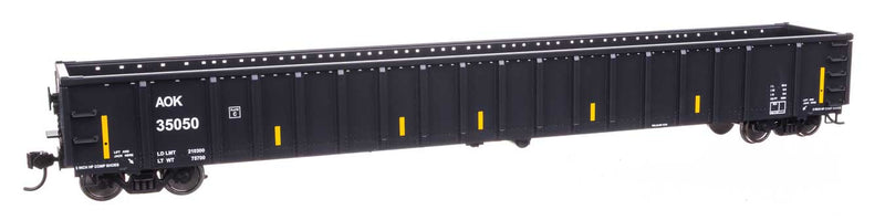 Walthers Mainline HO 910-6457 68' Railgon Gondola, Ready To Run, Arkansas-Oklahoma Railroad AOK