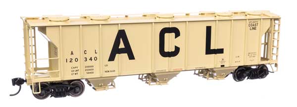WalthersMainline 910-7038 HO 50' Pullman-Standard PS-2 2893 3-Bay Covered Hopper - Ready to Run - Atlantic Coast Line