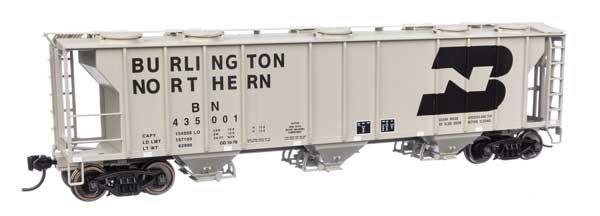 WalthersMainline 910-7041 HO 50' Pullman-Standard PS-2 2893 3-Bay Covered Hopper - Ready to Run - Burlington Northern