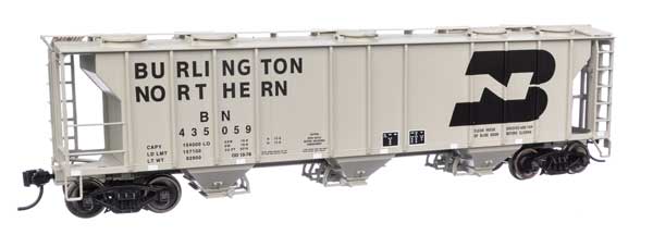 WalthersMainline 910-7042 HO 50' Pullman-Standard PS-2 2893 3-Bay Covered Hopper - Ready to Run - Burlington Northern