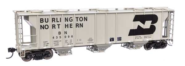 WalthersMainline 910-7043 HO 50' Pullman-Standard PS-2 2893 3-Bay Covered Hopper - Ready to Run - Burlington Northern