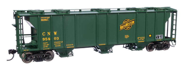 WalthersMainline 910-7046 HO 50' Pullman-Standard PS-2 2893 3-Bay Covered Hopper - Ready to Run - Chicago & North Western(TM)