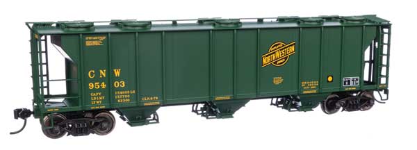 WalthersMainline 910-7046 HO 50' Pullman-Standard PS-2 2893 3-Bay Covered Hopper - Ready to Run - Chicago & North Western(TM)