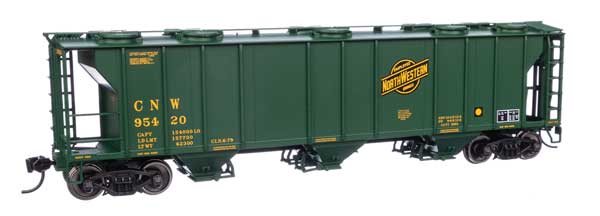 WalthersMainline 910-7047 HO 50' Pullman-Standard PS-2 2893 3-Bay Covered Hopper - Ready to Run - Chicago & North Western(TM)