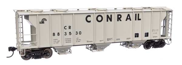 WalthersMainline 910-7049 HO 50' Pullman-Standard PS-2 2893 3-Bay Covered Hopper - Ready to Run - Conrail