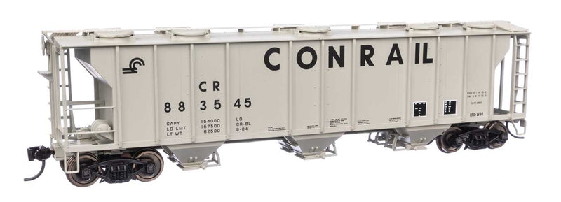 WalthersMainline 910-7050 HO 50' Pullman-Standard PS-2 2893 3-Bay Covered Hopper - Ready to Run - Conrail