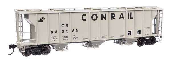 WalthersMainline 910-7051 HO 50' Pullman-Standard PS-2 2893 3-Bay Covered Hopper - Ready to Run - Conrail