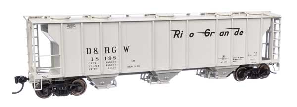 WalthersMainline 910-7053 HO 50' Pullman-Standard PS-2 2893 3-Bay Covered Hopper - Ready to Run - Denver & Rio Grande Western(TM)