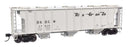 WalthersMainline 910-7055 HO 50' Pullman-Standard PS-2 2893 3-Bay Covered Hopper - Ready to Run - Denver & Rio Grande Western(TM)