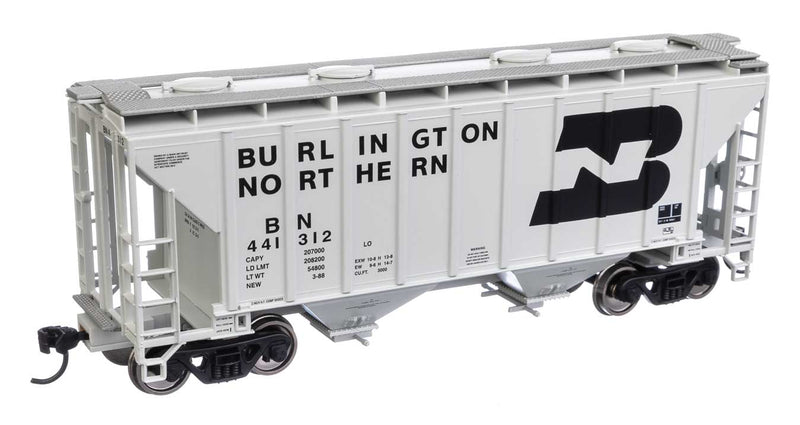 WalthersMainline 910-7974 37' 2980 Cubic-Foot 2-Bay Covered Hopper - Ready to Run -- Burlington Northern