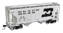 WalthersMainline 910-7977 37' 2980 Cubic-Foot 2-Bay Covered Hopper - Ready to Run -- Burlington Northern