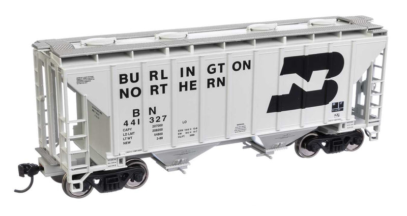 WalthersMainline 910-7977 37' 2980 Cubic-Foot 2-Bay Covered Hopper - Ready to Run -- Burlington Northern