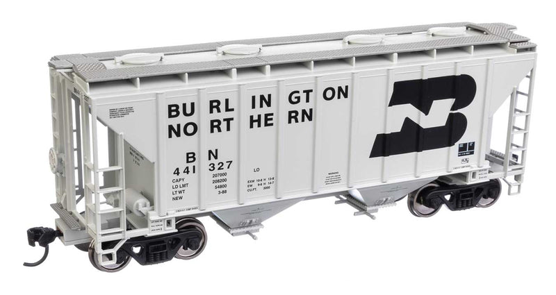 WalthersMainline 910-7977 37' 2980 Cubic-Foot 2-Bay Covered Hopper - Ready to Run -- Burlington Northern
