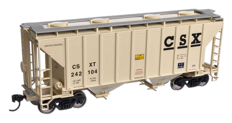 WalthersMainline 910-7980 37' 2980 Cubic-Foot 2-Bay Covered Hopper - Ready to Run -- CSX