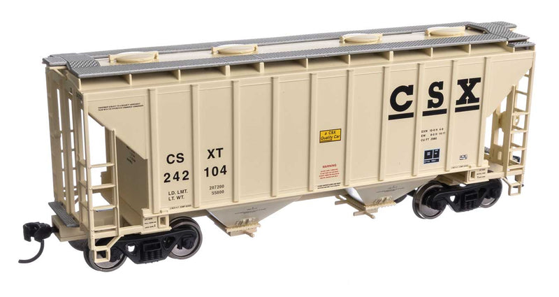 WalthersMainline 910-7980 37' 2980 Cubic-Foot 2-Bay Covered Hopper - Ready to Run -- CSX