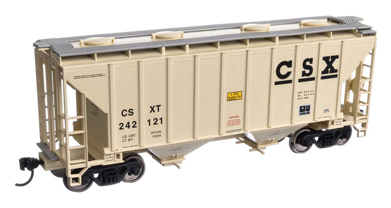 WalthersMainline 910-7981 37' 2980 Cubic-Foot 2-Bay Covered Hopper - Ready to Run -- CSX