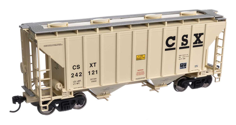 WalthersMainline 910-7981 37' 2980 Cubic-Foot 2-Bay Covered Hopper - Ready to Run -- CSX