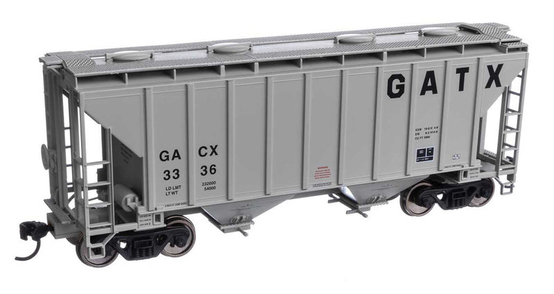 WalthersMainline 910-7989  37' 2980 Cubic-Foot 2-Bay Covered Hopper - Ready to Run -- GATX Corporation GACX