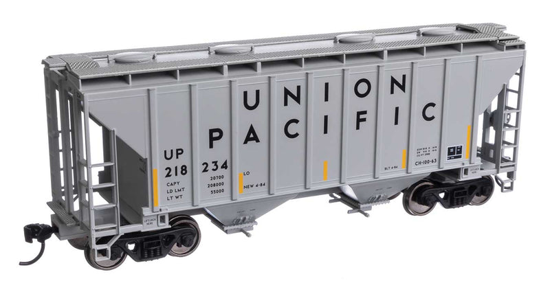 WalthersMainline 910-7996  37' 2980 Cubic-Foot 2-Bay Covered Hopper - Ready to Run -- Union Pacific(R)