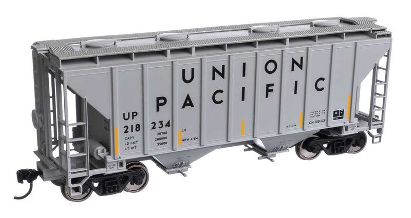 WalthersMainline 910-7996  37' 2980 Cubic-Foot 2-Bay Covered Hopper - Ready to Run -- Union Pacific(R)