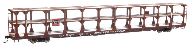 WalthersMainline 910-8203 89' Flatcar w/Tri-Level Open Auto Rack - Ready to Run -- Chicago, Burlington & Quincy Rack Trailer-Train Flatcar TTKX