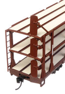 WalthersMainline 910-8221 89' Flatcar w/Tri-Level Open Auto Rack - Ready to Run -- Southern Pacific(TM) Rack St. Louis Southwestern(TM) Flatcar