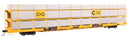 WalthersMainline 910-8306 89' Flatcar w/Tri-Level Shielded Auto Rack - Ready to Run -- Chesapeake & Ohio