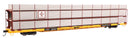 WalthersMainline 910-8315 89' Flatcar w/Tri-Level Shielded Auto Rack - Ready to Run - Erie Lackawanna