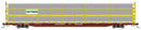 WalthersMainline 910-8323 89' Flatcar w/Tri-Level Shielded Auto Rack - Ready to Run -- Southern