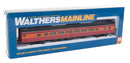 Walthers Mainline HO 910-30015 85' Budd Large-Window Coach, Southern Pacific (Daylight; red, orange, black)