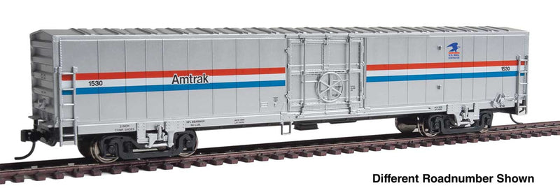 PREORDER WalthersMainline 910-31105 HO 60' Thrall Material Handling Car MHC-2 - Ready To Run -- Amtrak Phase III w/US Mail Logo