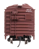Walthers Mainline HO 910-40374 40' ARA Single Sheathed Boxcar with Dreadnaught Ends, Milwaukee Road
