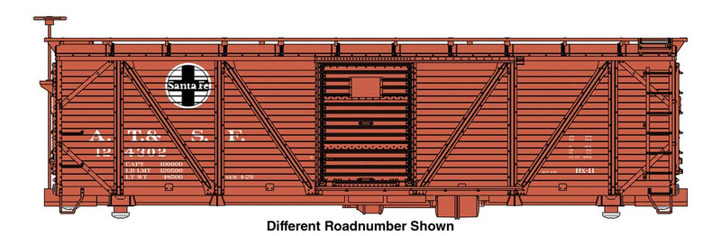 PREORDER WalthersMainline 910-40703 HO 40' ARA Single Sheathed Boxcar - Ready to Run -- Santa Fe