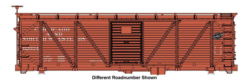 PREORDER WalthersMainline 910-40708 HO 40' ARA Single Sheathed Boxcar - Ready to Run -- Chicago & North Western(TM)