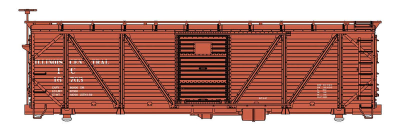 PREORDER WalthersMainline 910-40713 HO 40' ARA Single Sheathed Boxcar - Ready to Run -- Illinois Central