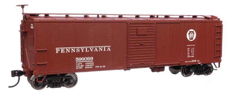 WalthersMainline 910-40967 HO 40' Early X29 Boxcar - Ready to Run -- Pennsylvania Railroad