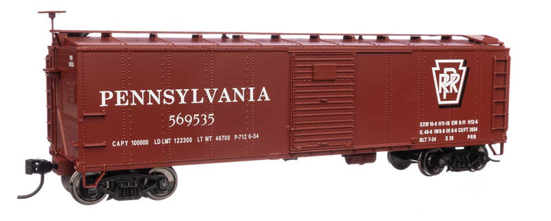 WalthersMainline 910-40971 HO 40' Early X29 Boxcar - Ready to Run -- Pennsylvania Railroad