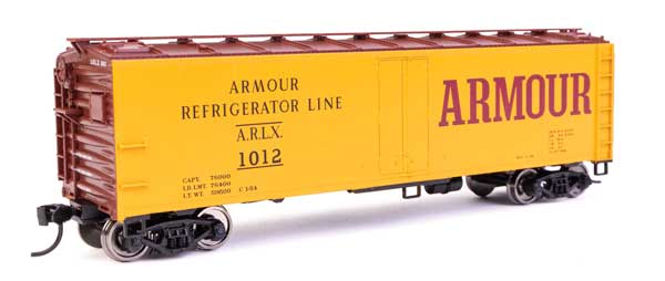 PREORDER WalthersMainline 910-41401 HO 40' Steel Refrigerator Car with Dreadnaught Ends Armour Refrigerator Lines