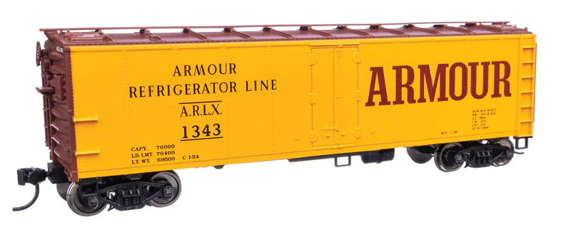 WalthersMainline 910-41402 HO 40' Steel Refrigerator Car with Dreadnaught Ends Armour Refrigerator Lines