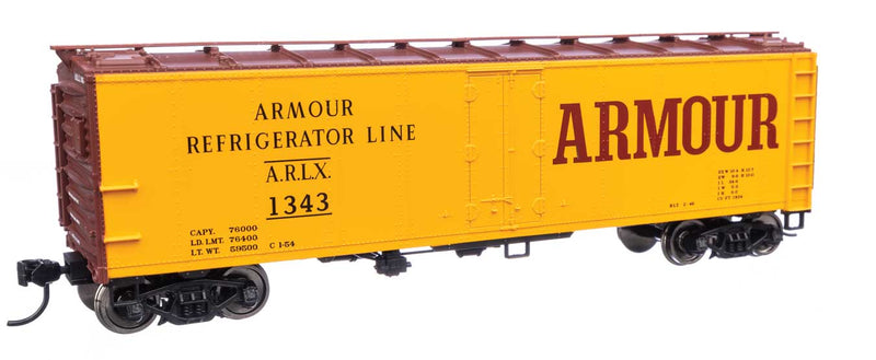 WalthersMainline 910-41402 HO 40' Steel Refrigerator Car with Dreadnaught Ends Armour Refrigerator Lines