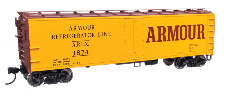 WalthersMainline 910-41403 HO 40' Steel Refrigerator Car with Dreadnaught Ends Armour Refrigerator Lines