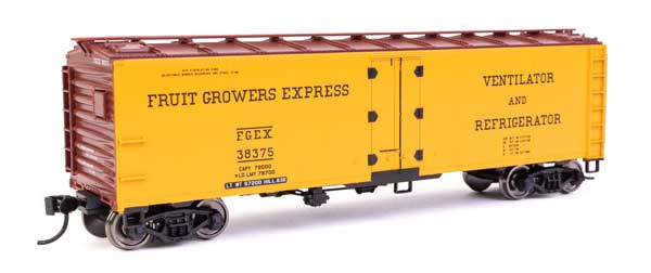 PREORDER WalthersMainline 910-41409 HO 40' Steel Refrigerator Car with Dreadnaught Ends Fruit Growers Express